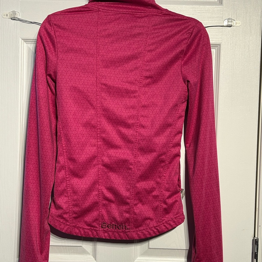Bench Raspberry Pink Geometric Track Jacket Full Zip - Size XS EUC - Picture 9 of 9
